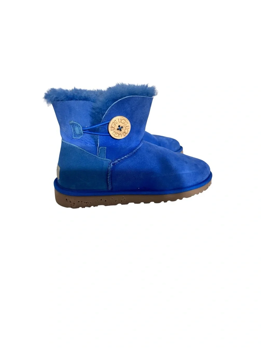 UGG Blue Suede Shearling Ankle Boots sz 9